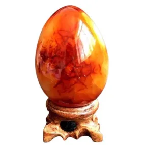 100% Natural Red Agate Crystal Egg Stone