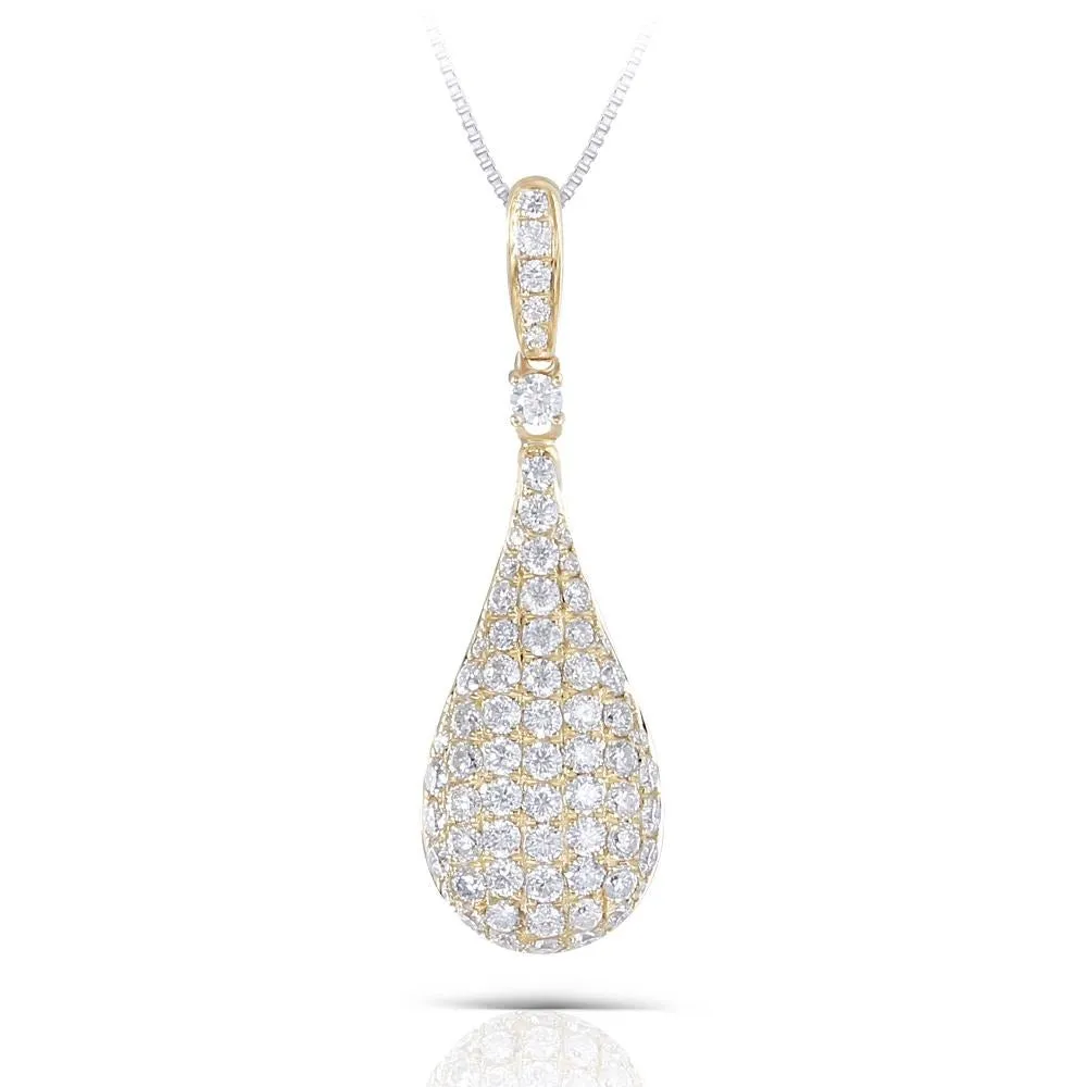 14k Yellow Gold Moissanite Pendant / Necklace