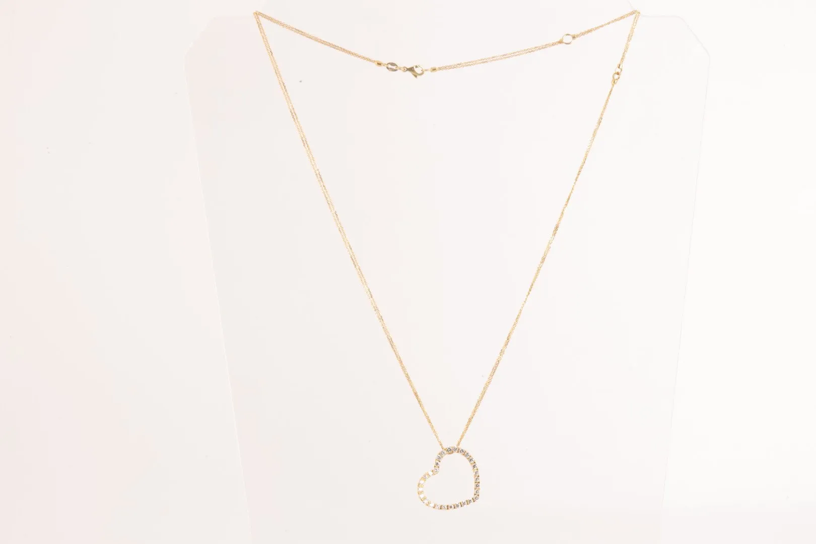 21.5" 18k Yellow Gold 0.84tcw Diamond Heart Necklace (9.19g.)