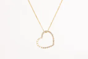 21.5" 18k Yellow Gold 0.84tcw Diamond Heart Necklace (9.19g.)