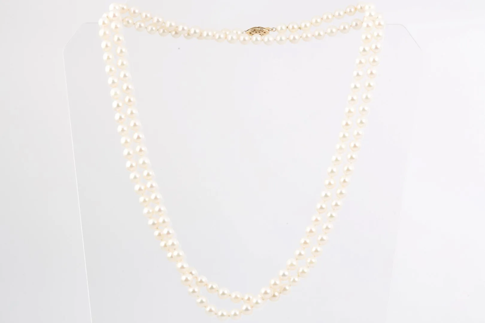 44.5" 14K Yellow Gold Pearl Necklace (66.75g.)