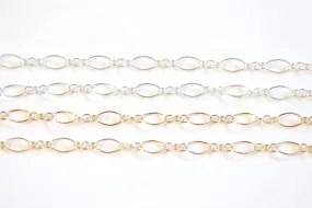 4mm 14k Gold Filled or Sterling Silver Long and Short Oval Chain - Permanent Jewelry Chain Unfinished Chain Wholesale Bulk Findings