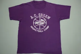 AC Green Basketball Camp Puma Vintage Single Stitch 80's L.A. Lakers T-Shirt