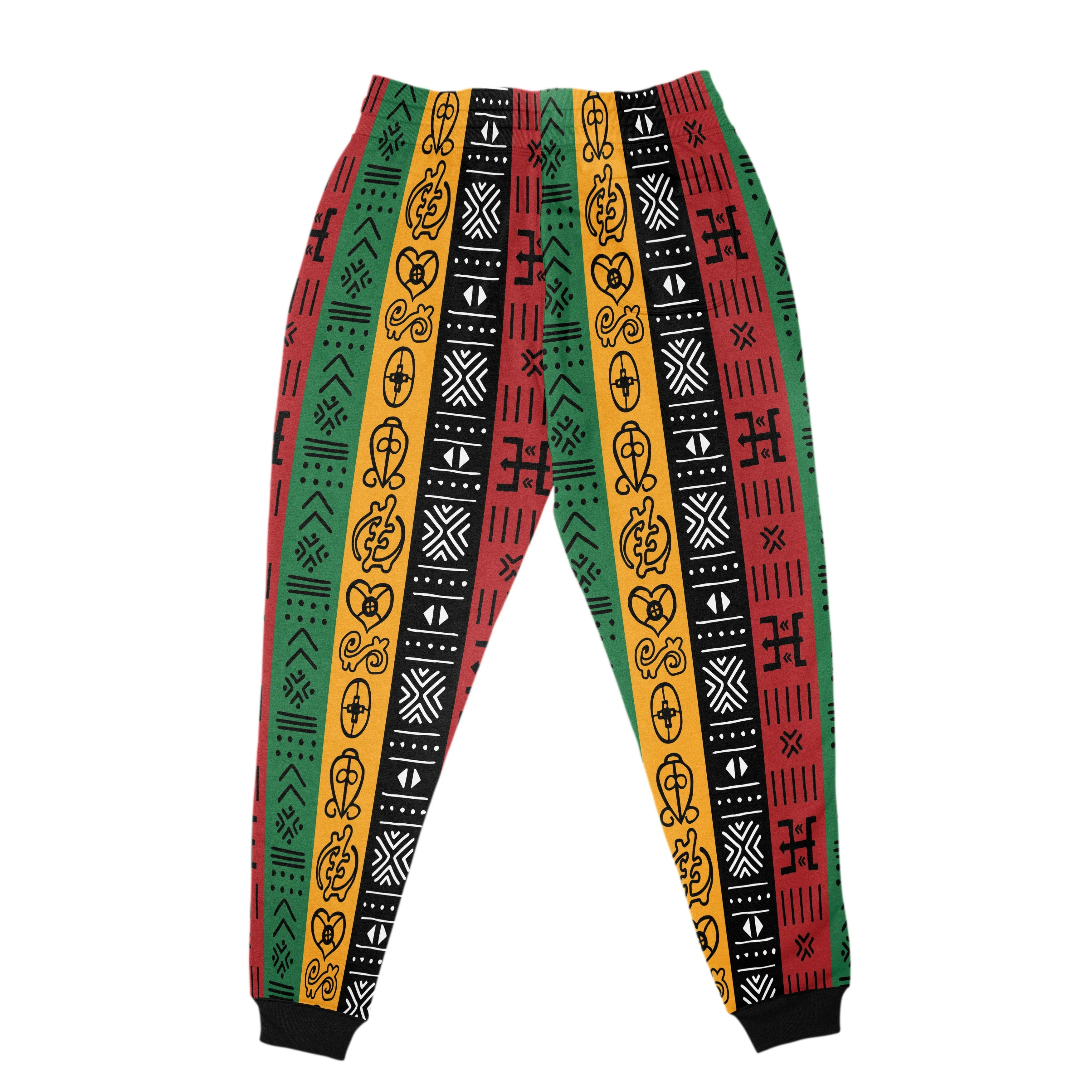 African Symbols In Pan African Colors Fleece All-over Hoodie And Joggers Set