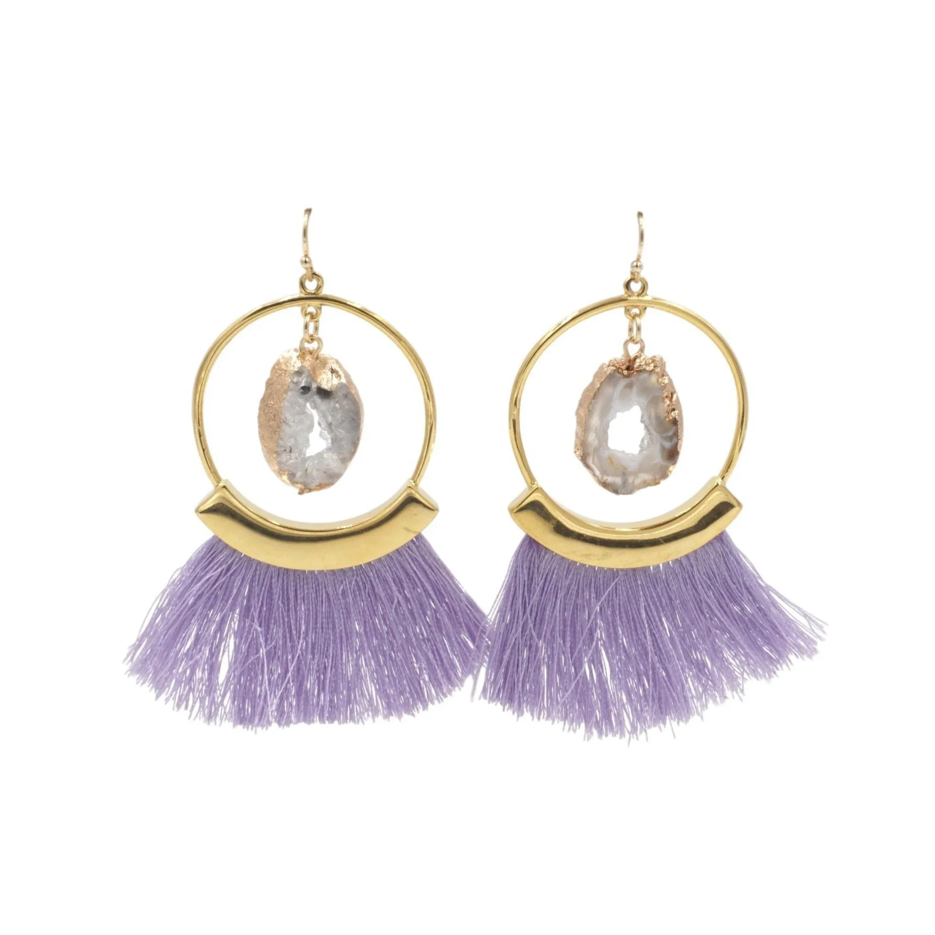 Agate Collection - Royal Fringe Earrings