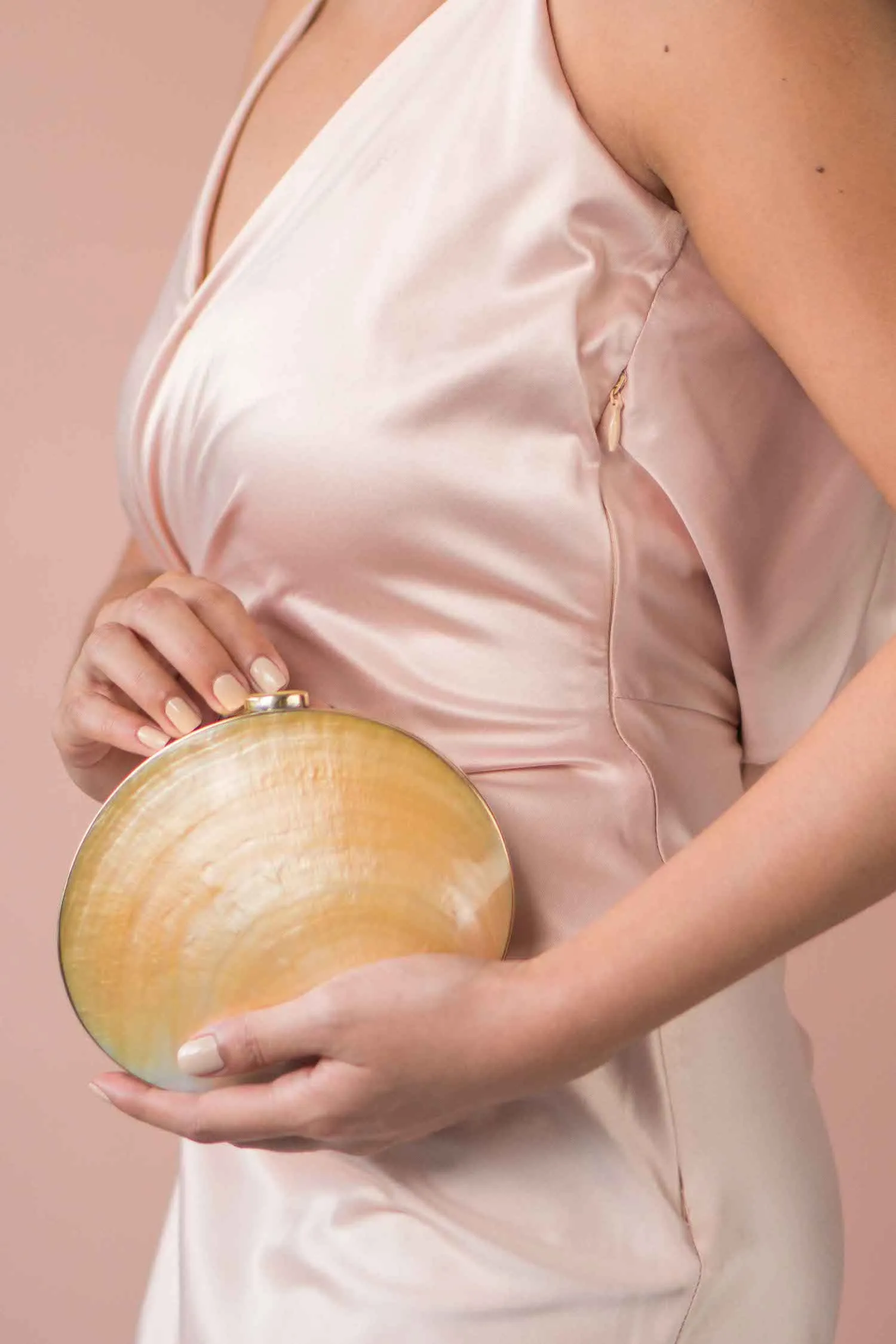 Alessa Mother of Pearl Clutch