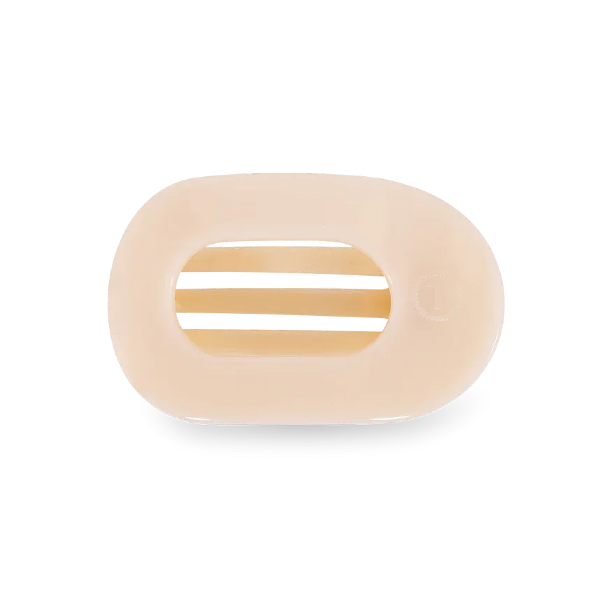 Almond Beige Small Flat Teleties Clip