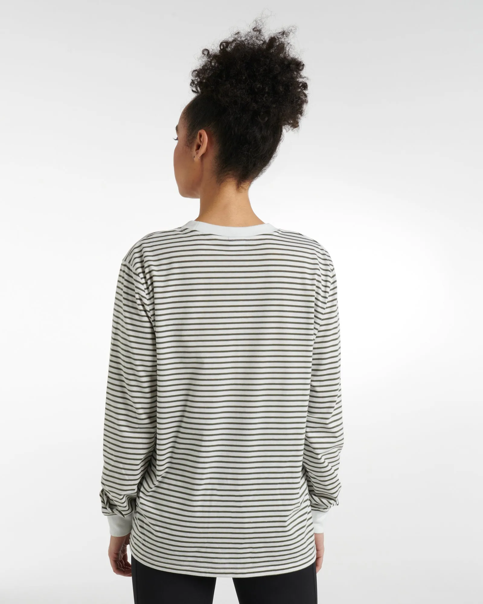 ARENA LONG SLEEVE STRIPE TEE KHAKI