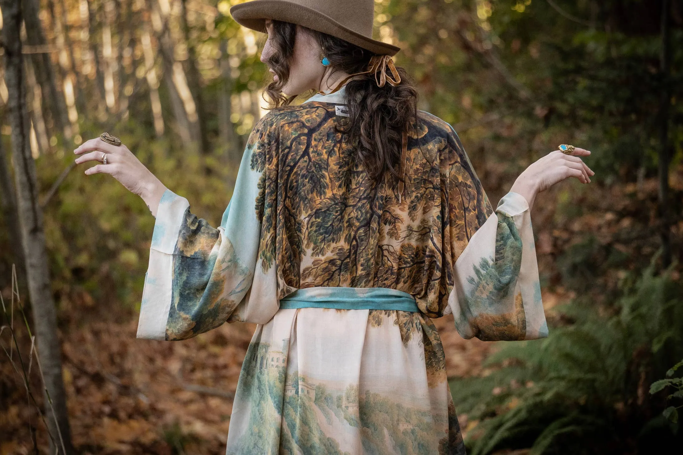 Awakening Long Duster Bamboo Kimono Robe