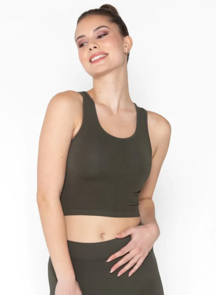 Bamboo Cropped Tank Top