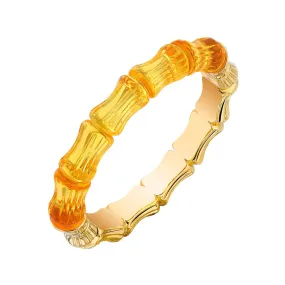 Bamboo Lucite Hinge Bangle