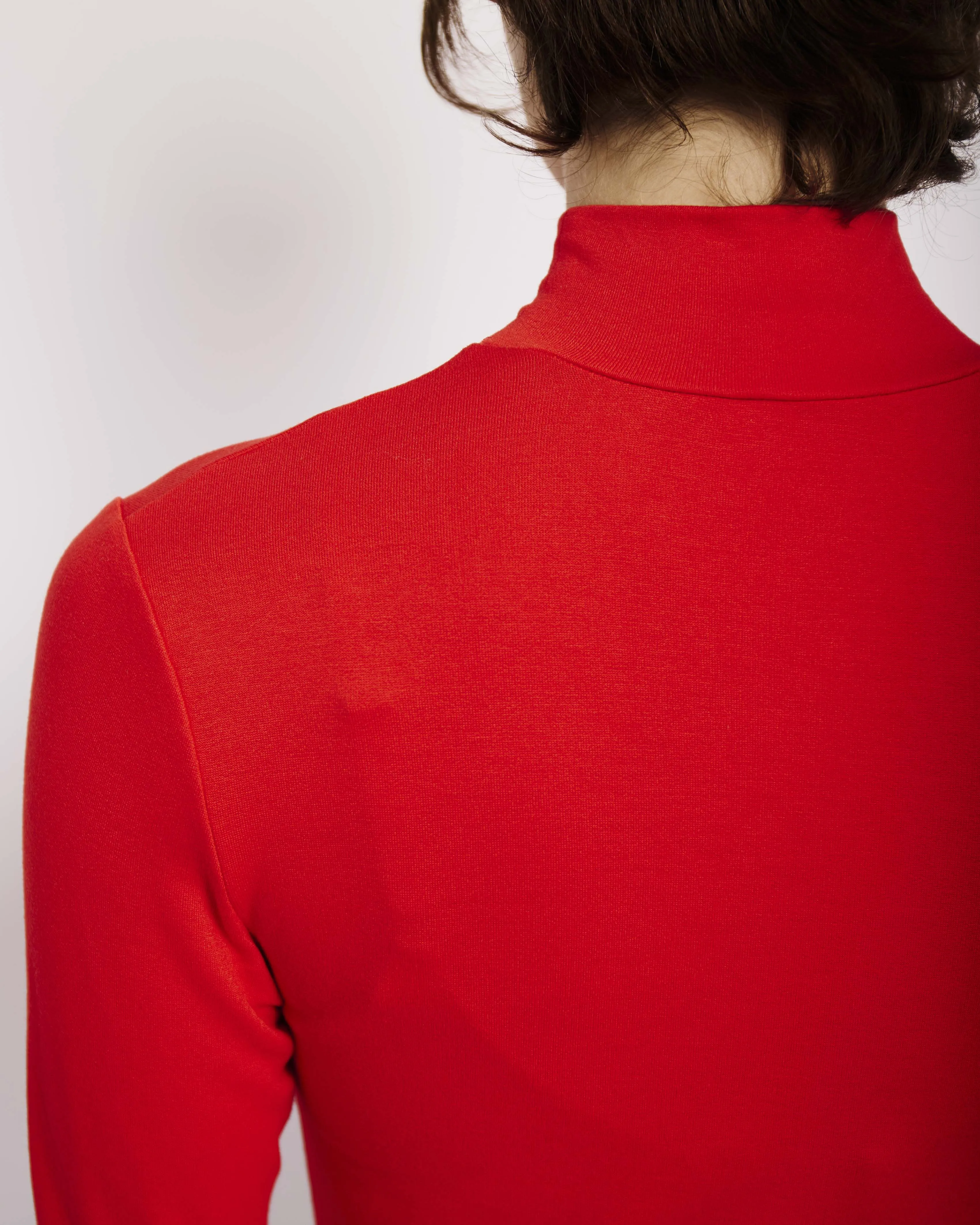 Basic Longsleeve Polo in Red