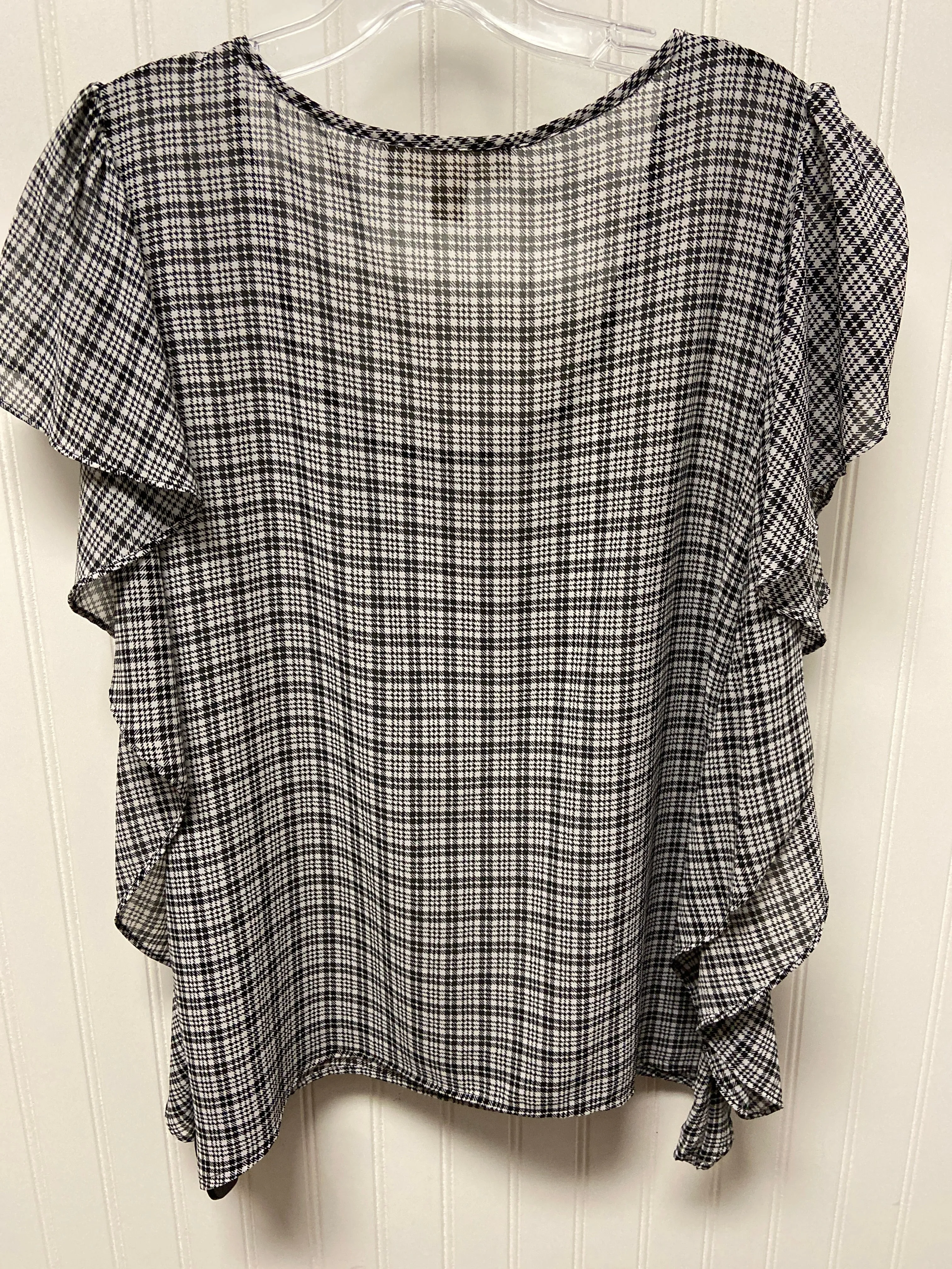 Black & White Blouse Designer Michael Kors, Size M