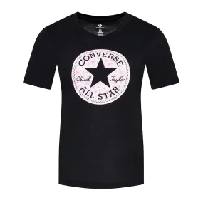 Black Hybrid Flower Chuck Patch Infill Classic Tee