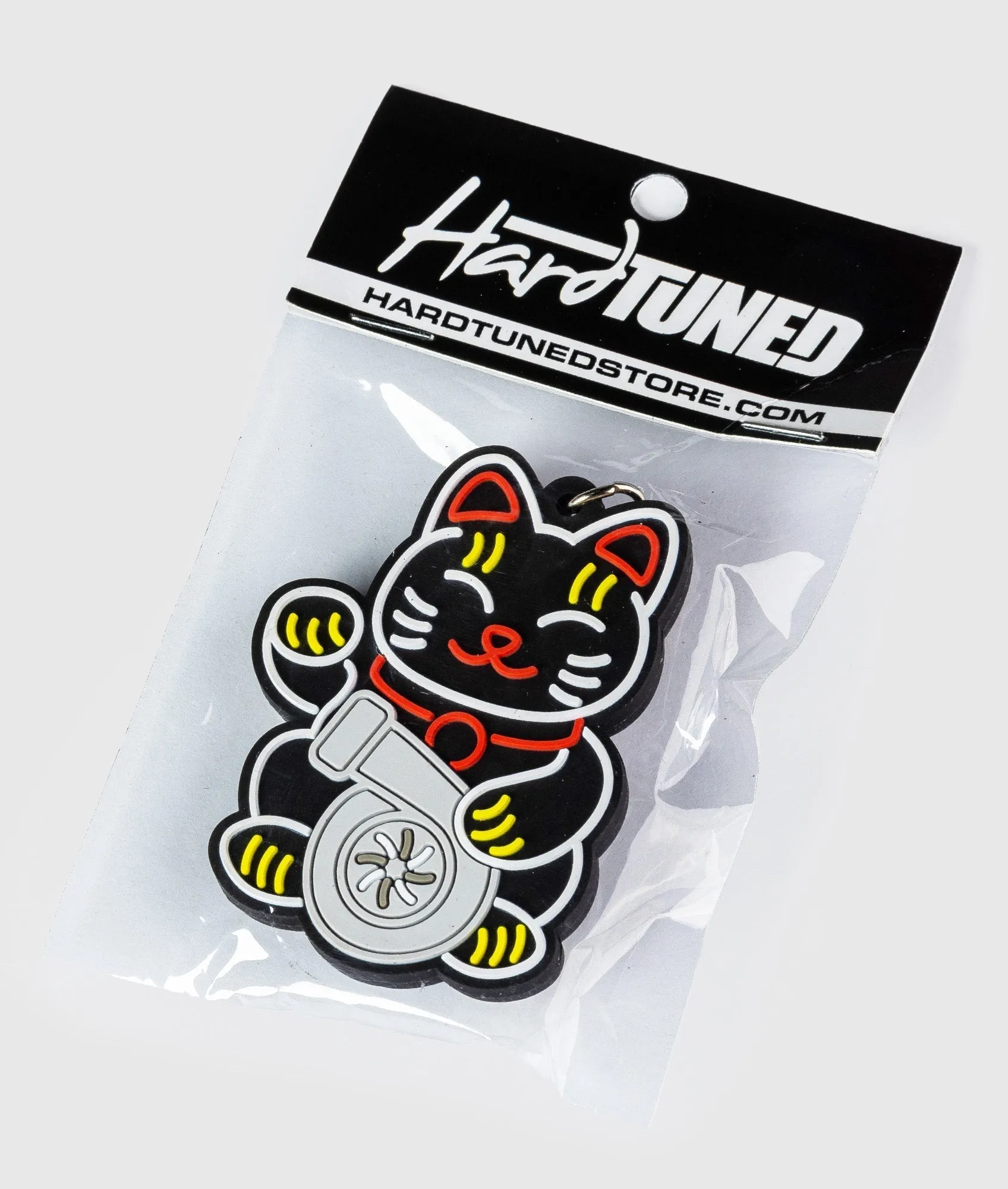 Black Kitty Rubber Key Ring