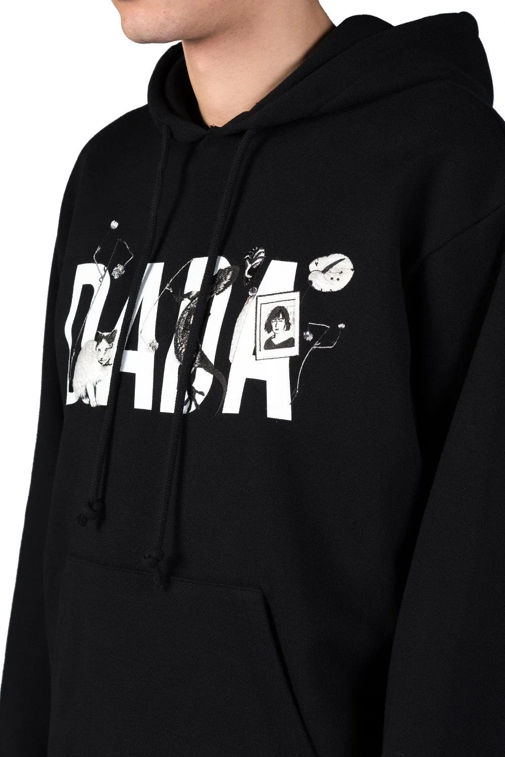 Black Logo Embroidered Hoodie