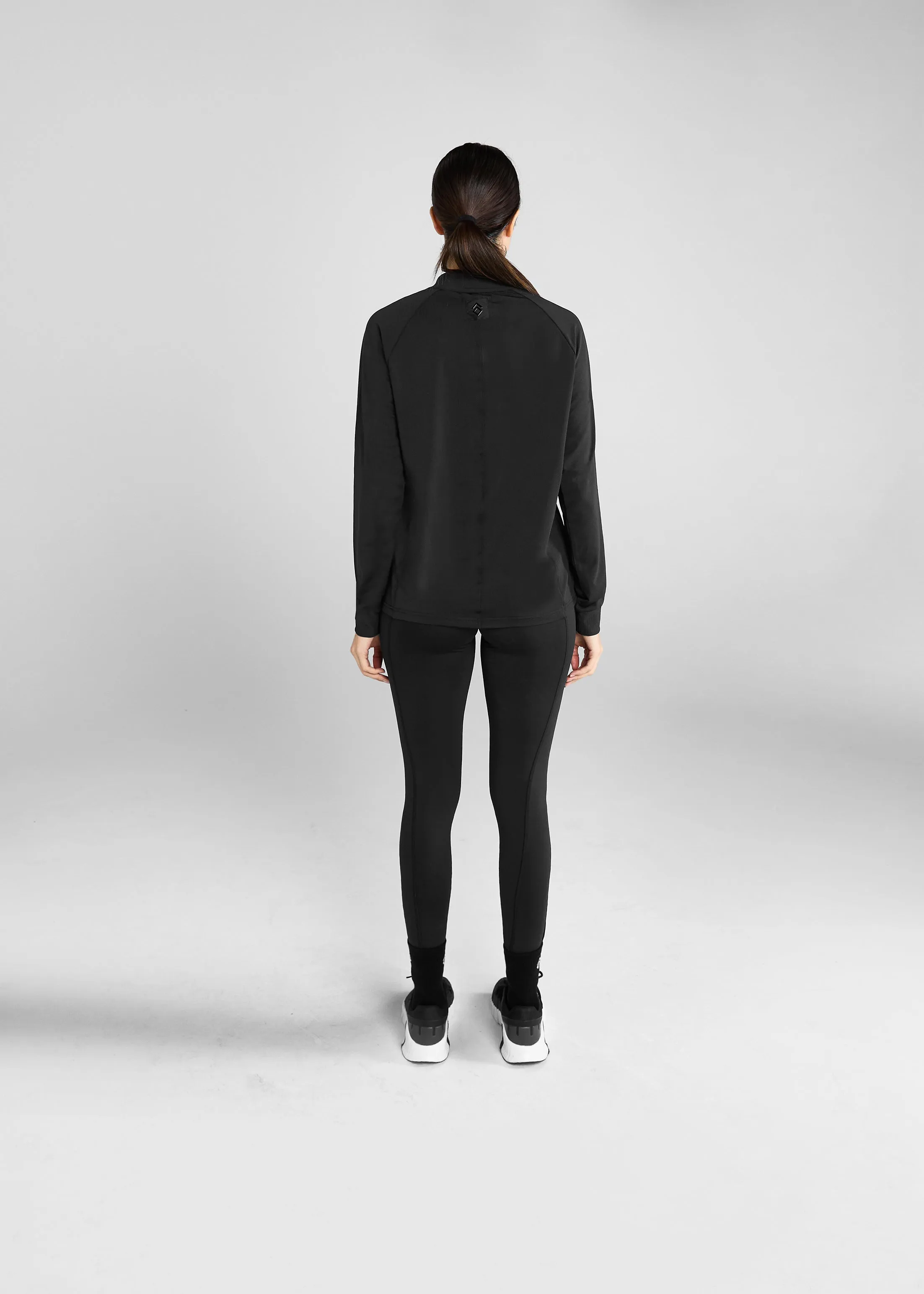 Black Long Sleeve Mesh Shirt