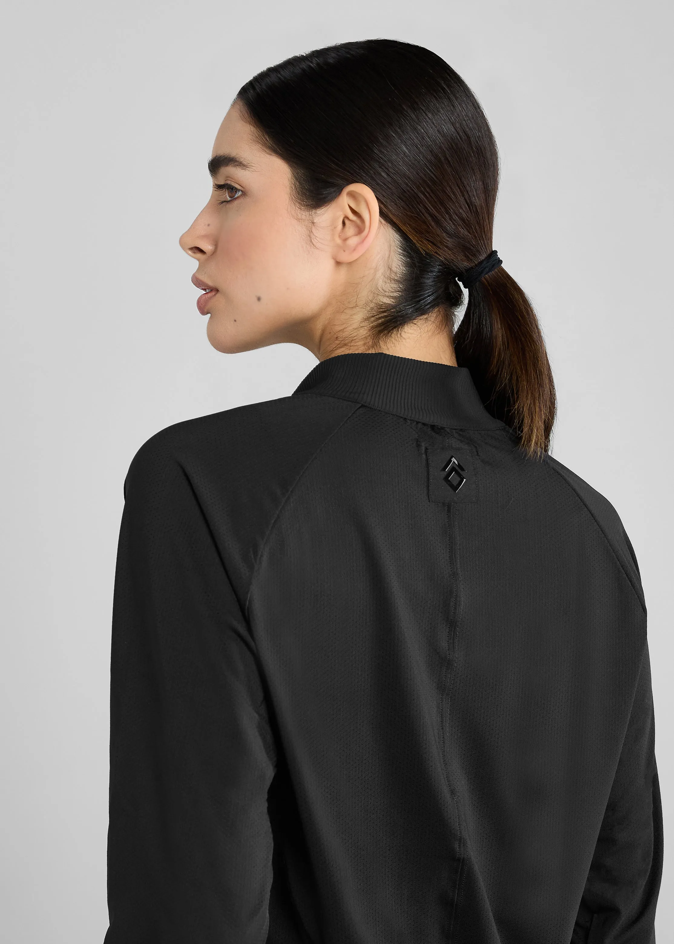 Black Long Sleeve Mesh Shirt