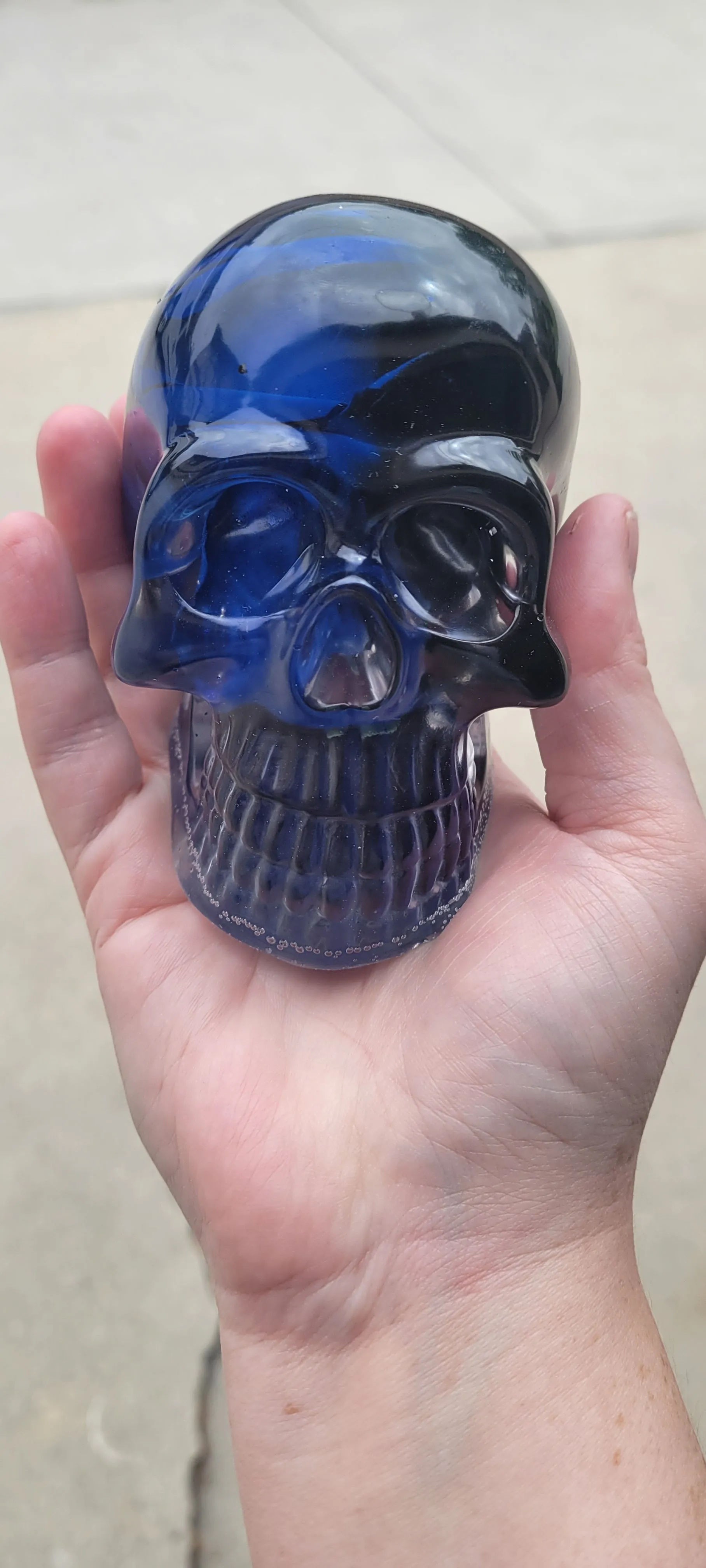 Blue Lion Rose Skull