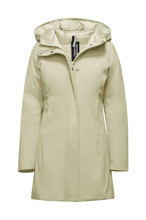 Bomboogie Women's Hooded Parka Jacket CW7144TNSR3 105 light beige