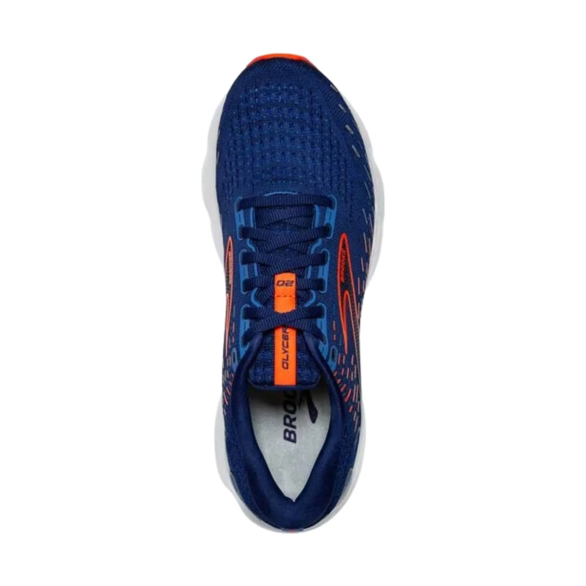 Brooks Men's Glycerin 20 Road Running Shoes - Blue Depths/Palace Blue/Orange