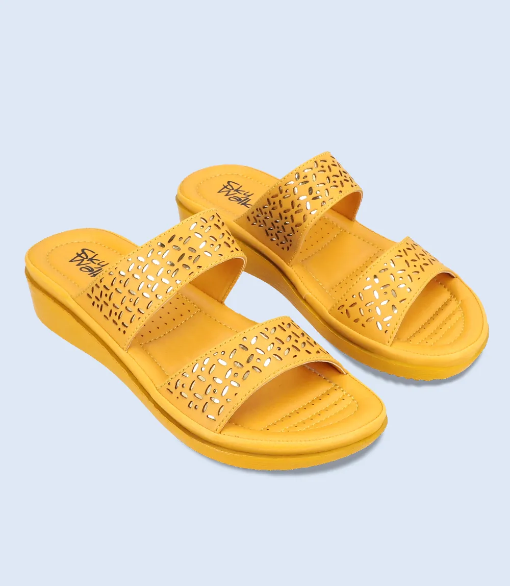 BW7645-MUSTARD-Women Comfort Slipper