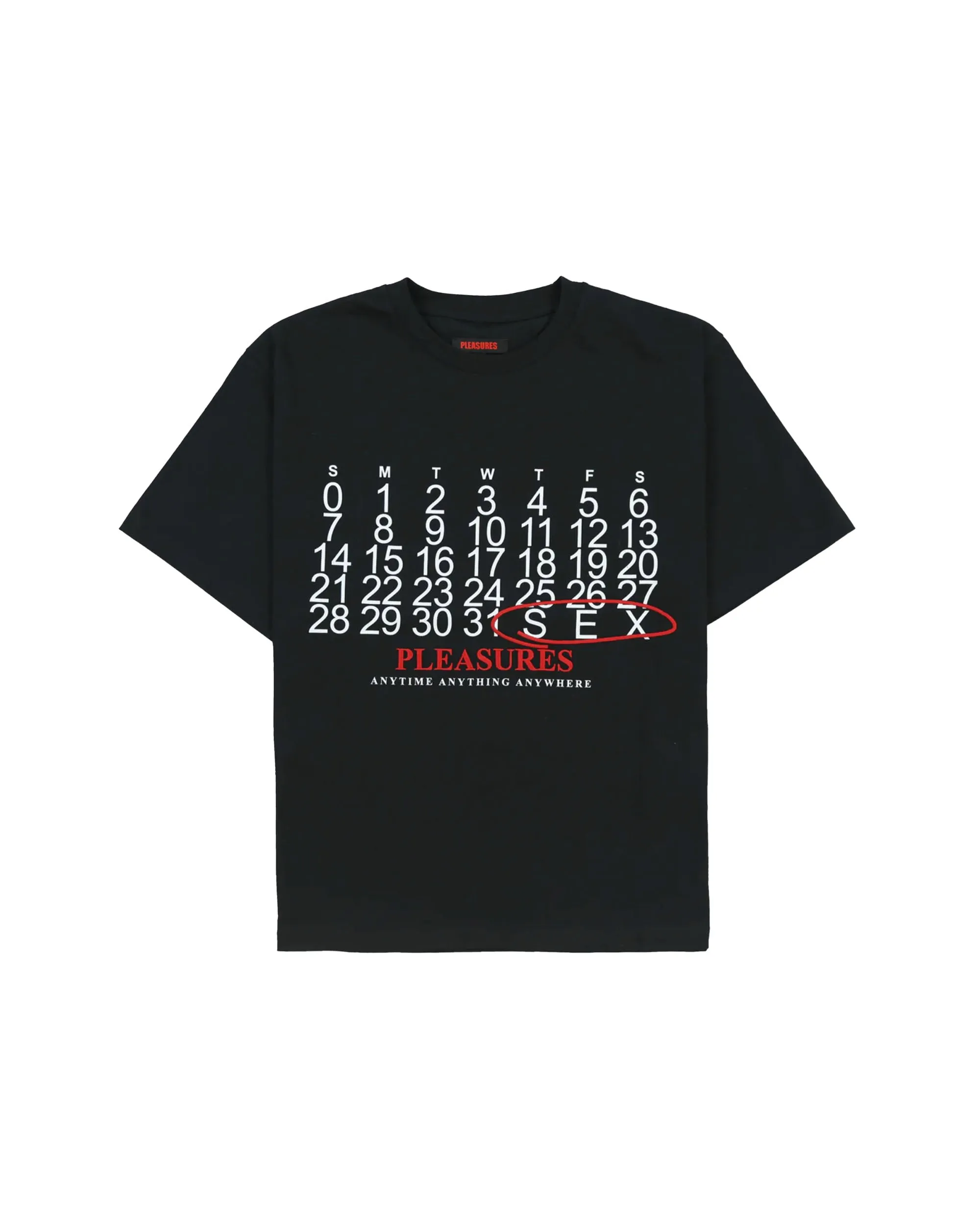 Calendar Heavyweight T-shirt - Black