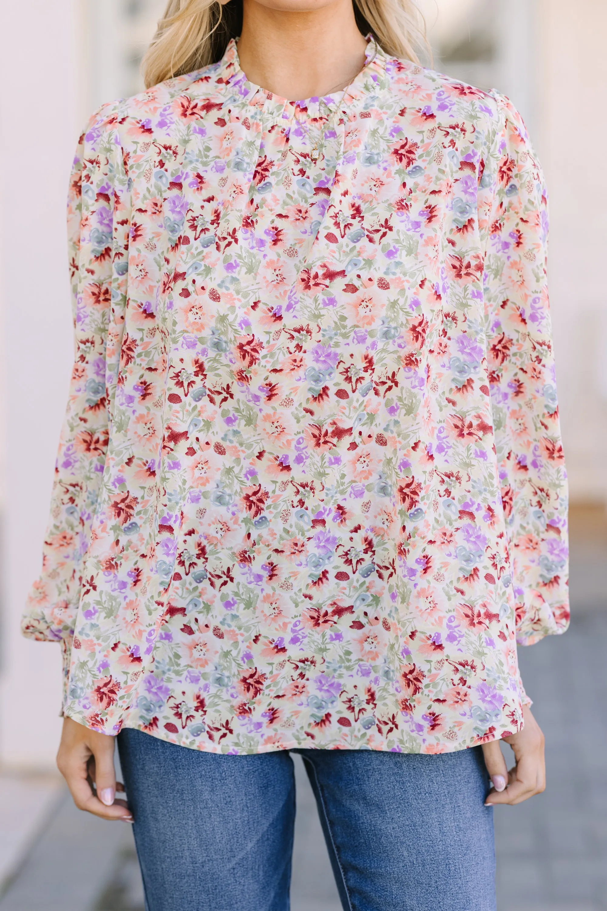 Can't Change Sage Floral Blouse