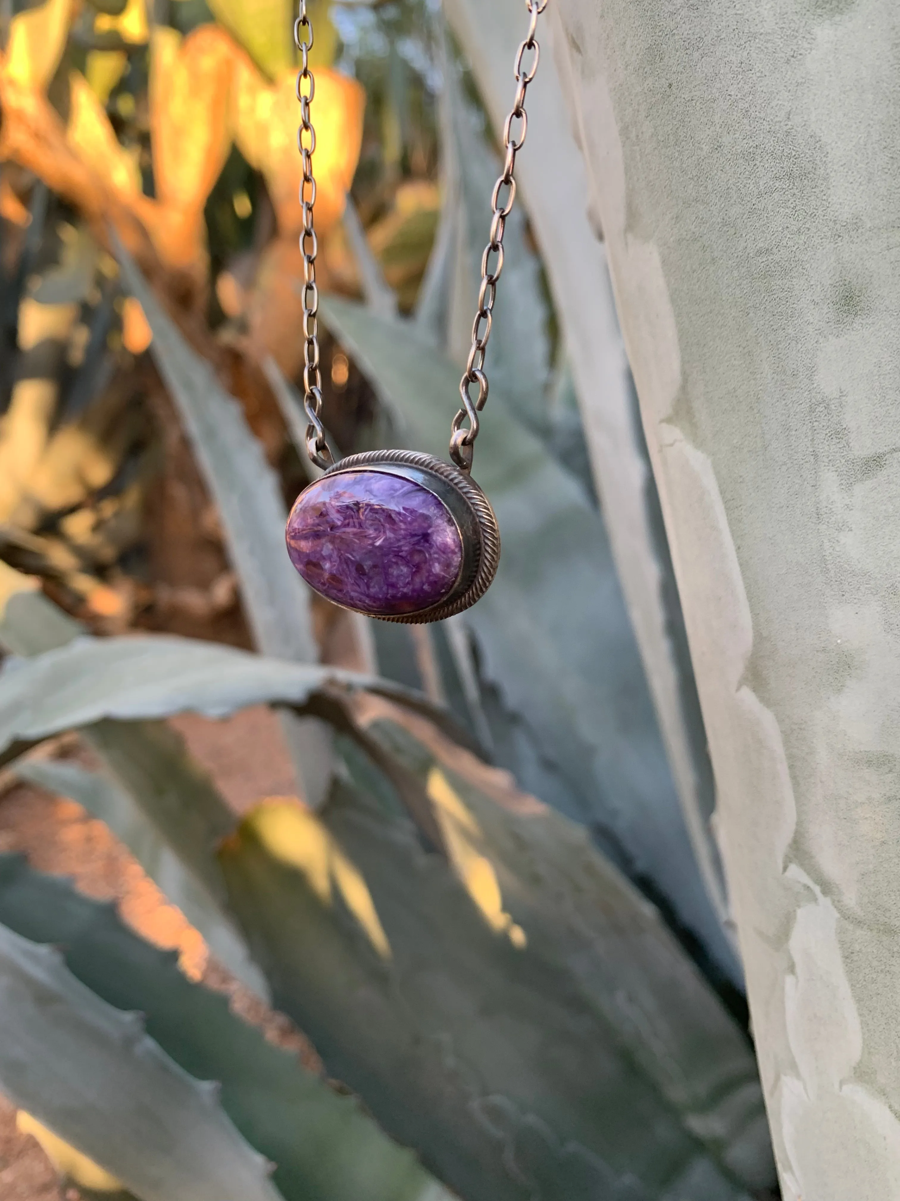 Charoite necklace