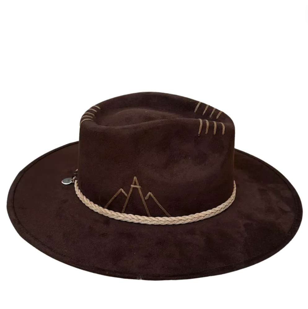 Classic Brown Hand Embroidered Cowboy Hat