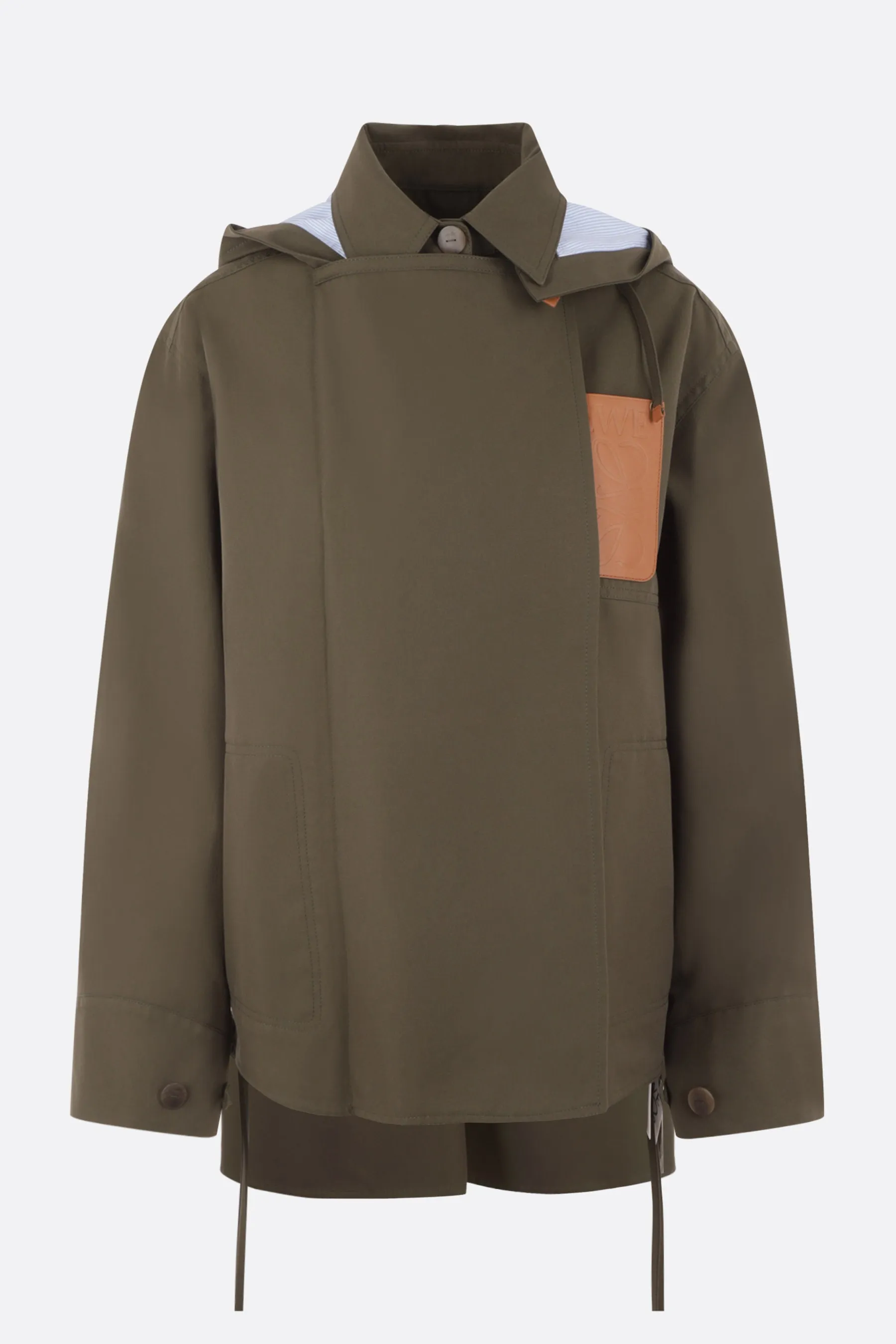 cotton gabardine parka jacket