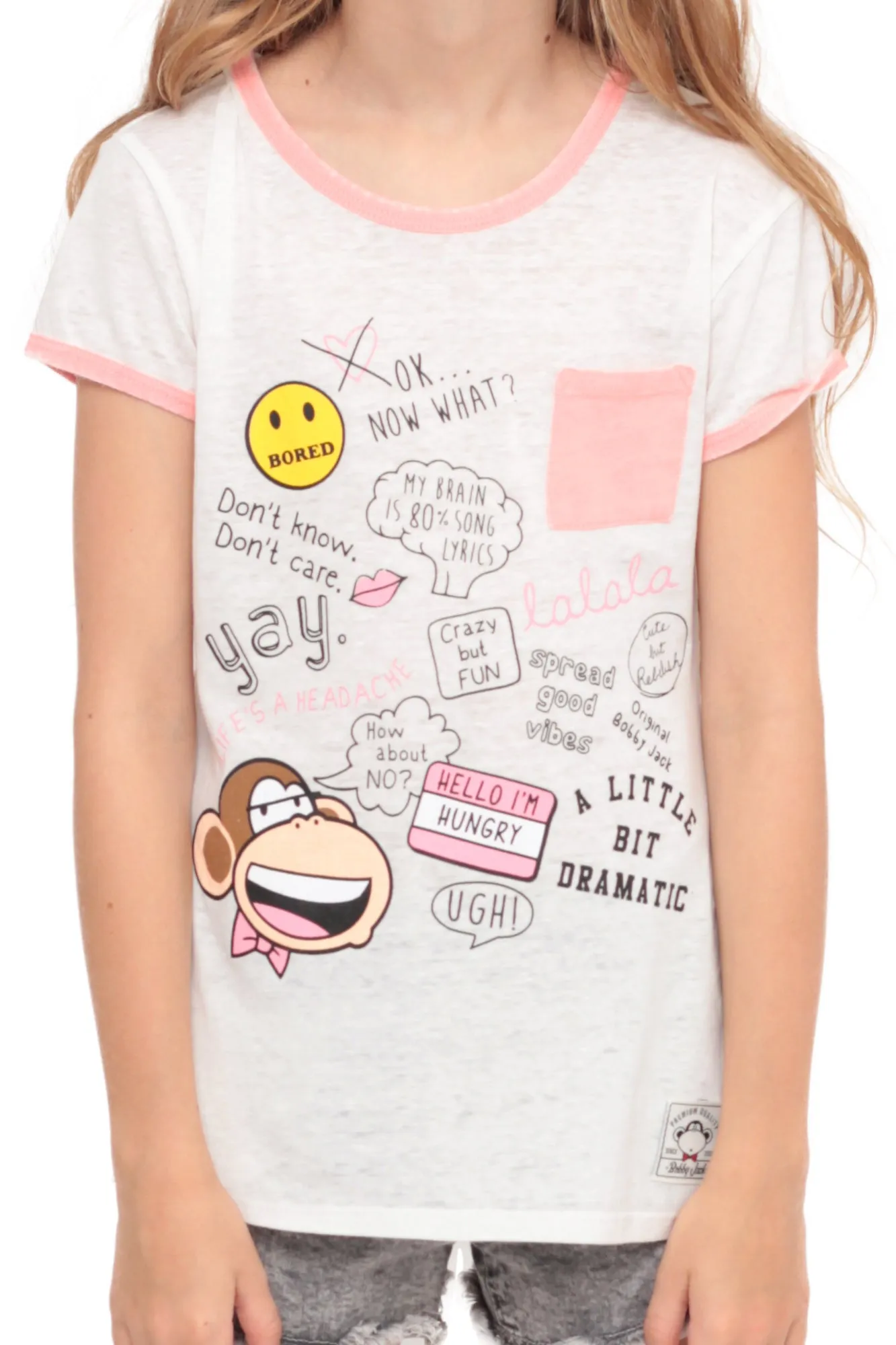 Crazy Words | Pocket Ringer Top - Ivory