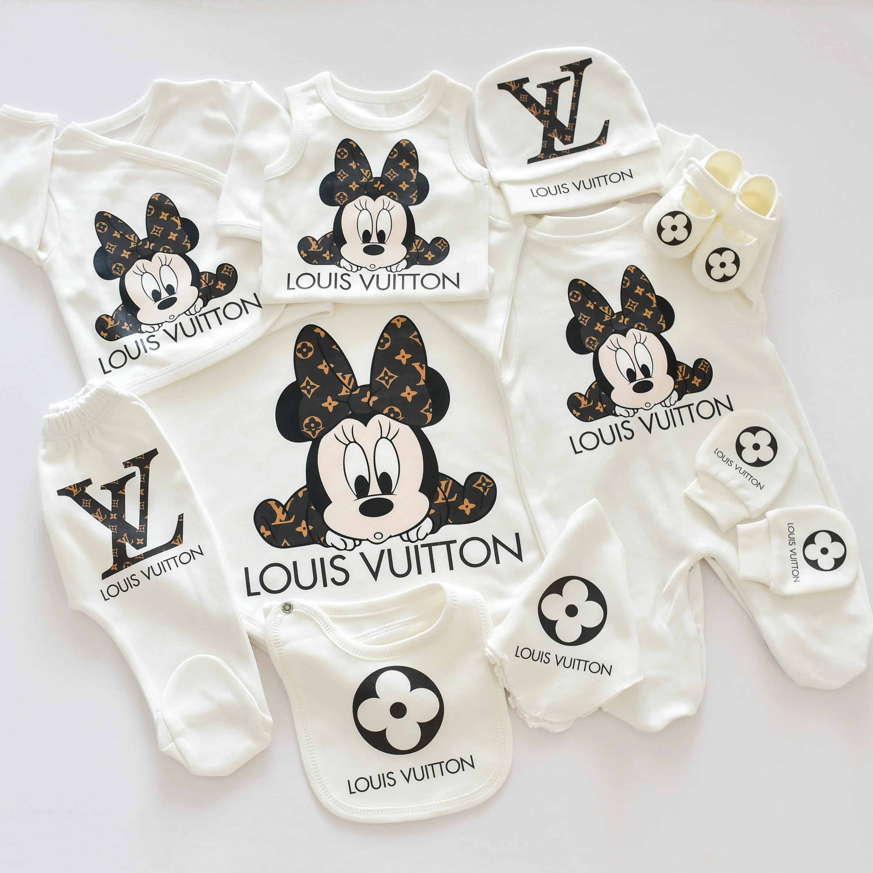 Cute Mickey and Minnie Newborn Baby Set