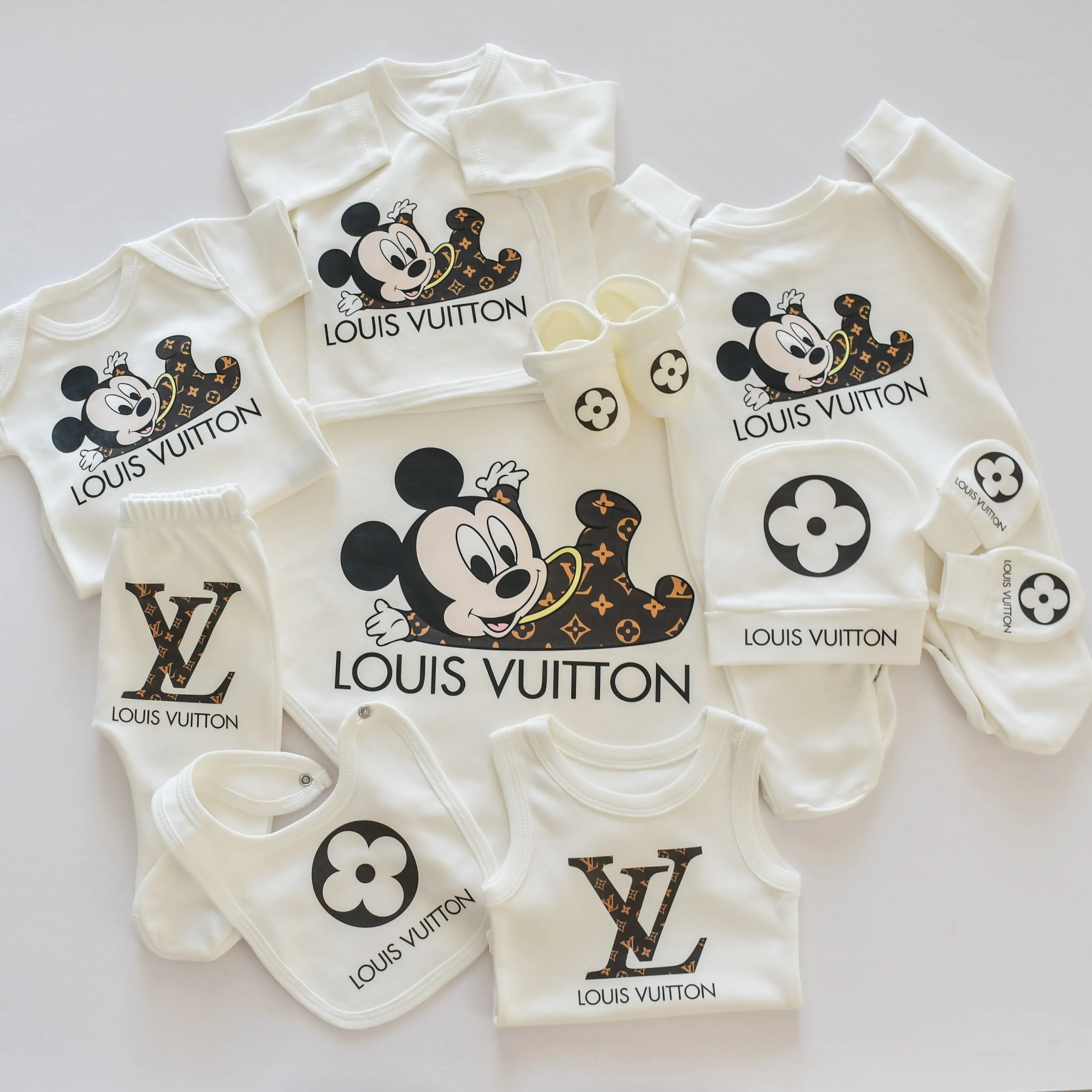 Cute Mickey and Minnie Newborn Baby Set