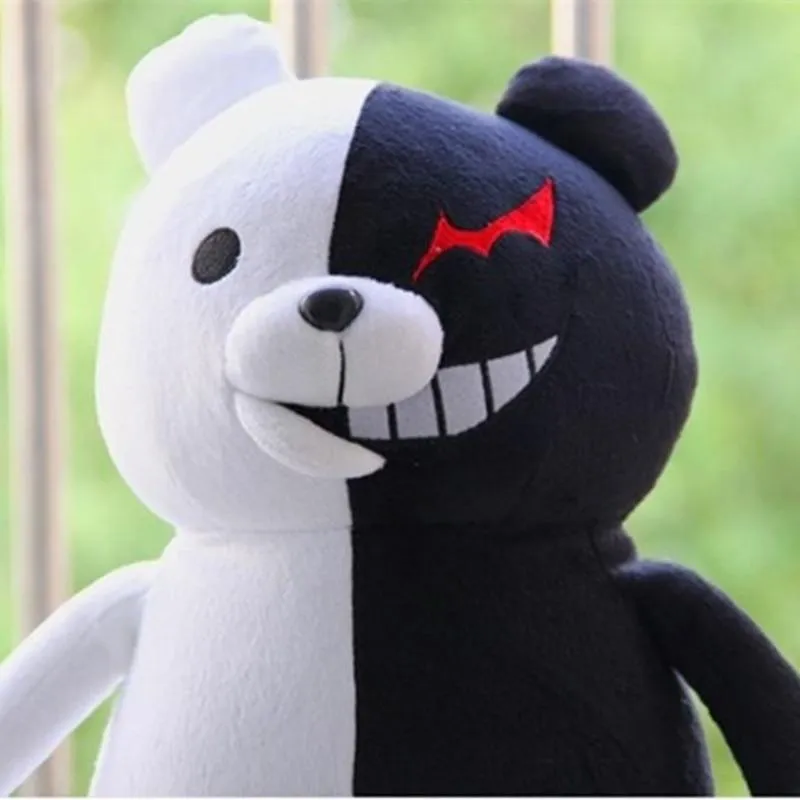 Dangan Ronpa Super Danganronpa 2 Monokuma Black & White Bear Plush Toy Soft Stuffed Animal Dolls Birthday Gift for Children