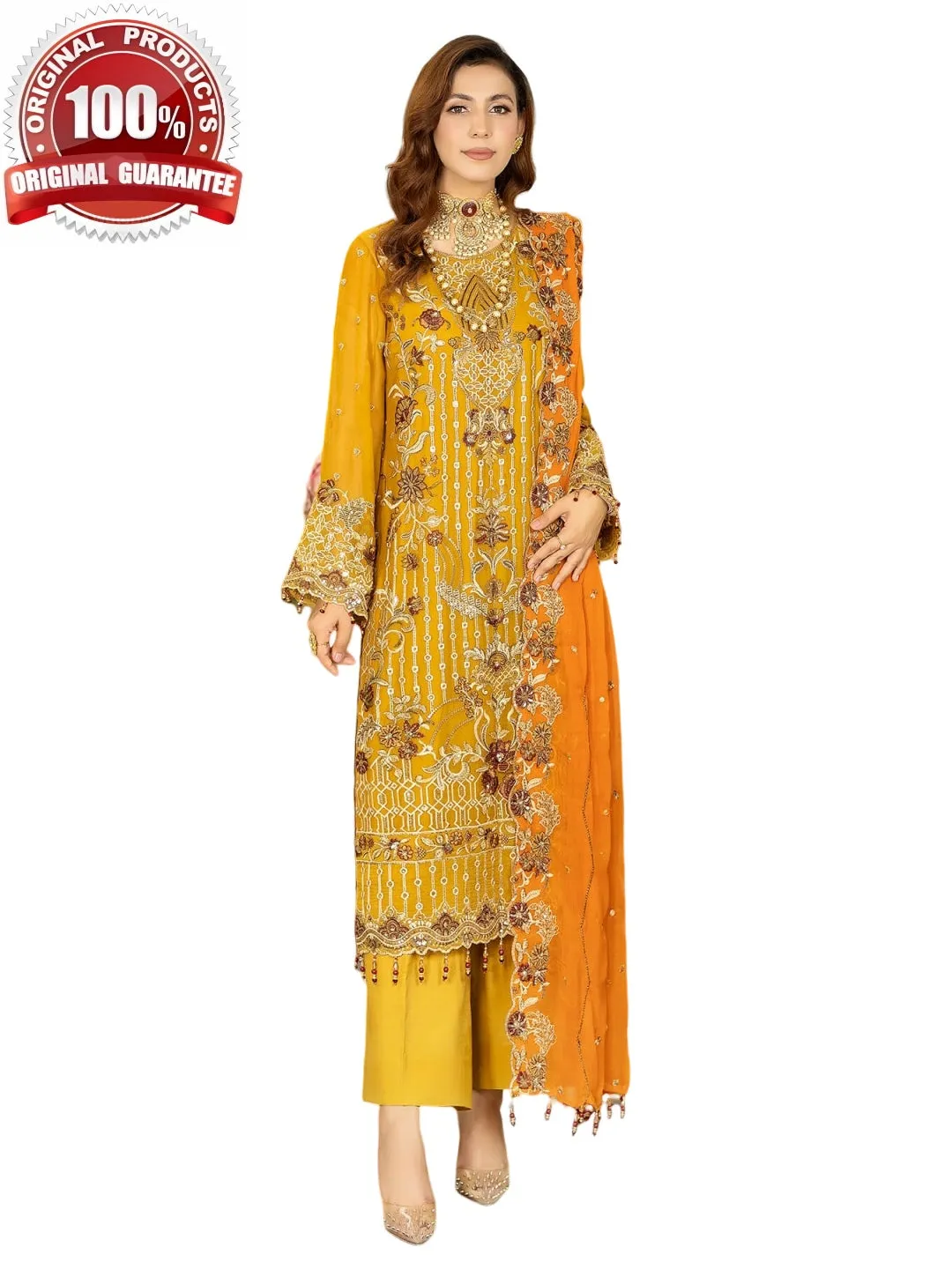 Designer Embroidered Chiffon