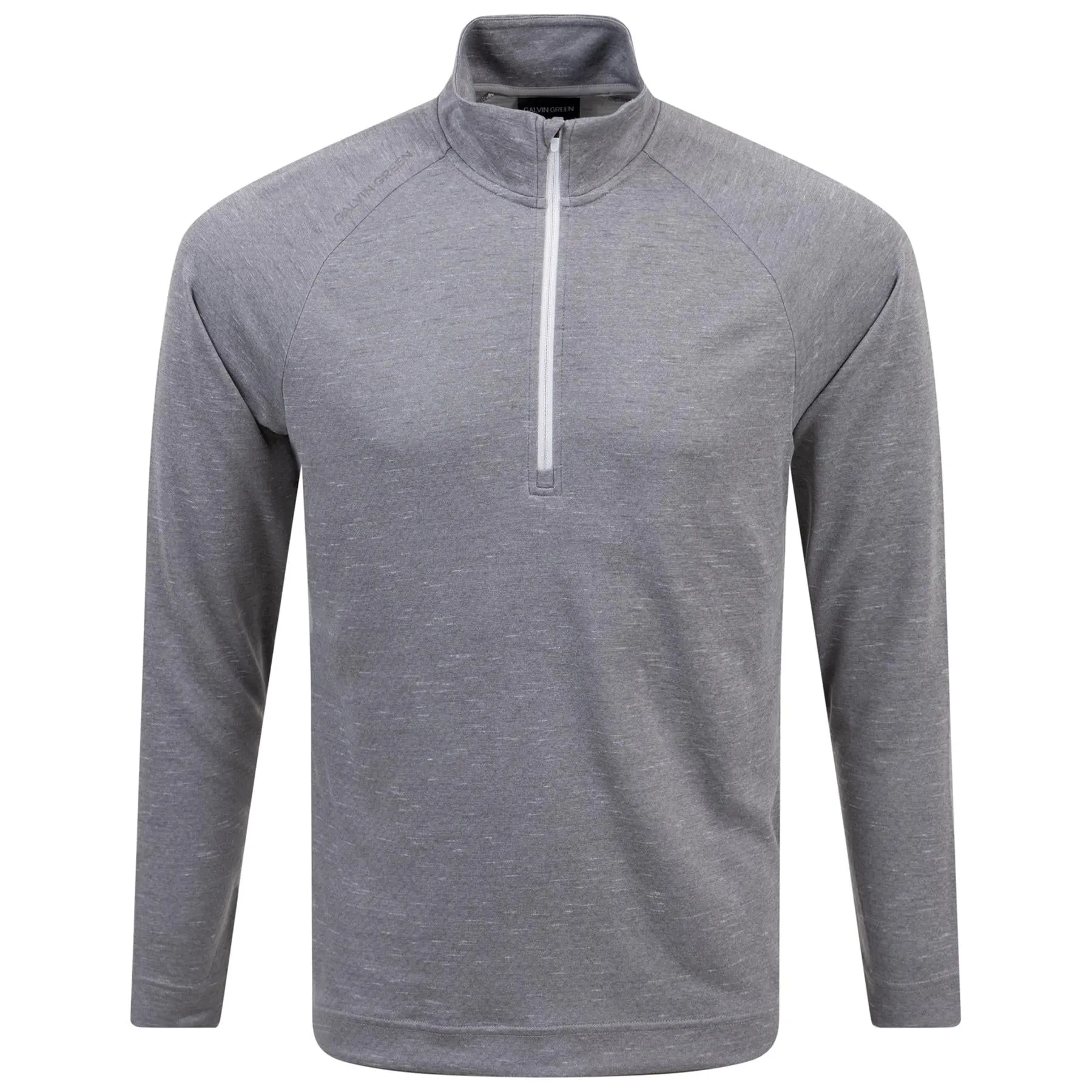 Dion Insula Quarter Zip Mid Layer Grey Melange - SS24