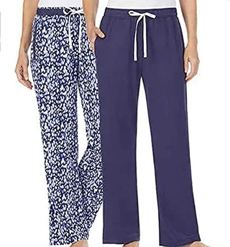 DKNY Women's Brushed Jersey Pants With Pockets 2-Pack