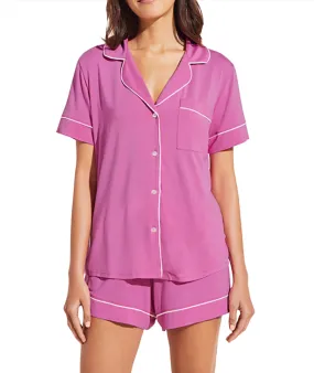 Eberjey Women Gisele Relaxed Short PJ Set Italian Rose/Ivory