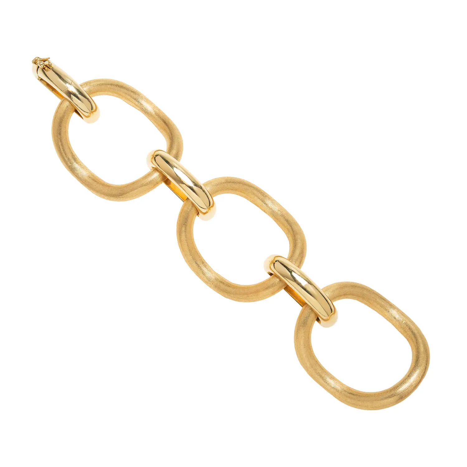 Estate Huge 18k Gold Chain Link Bracelet 106.3G