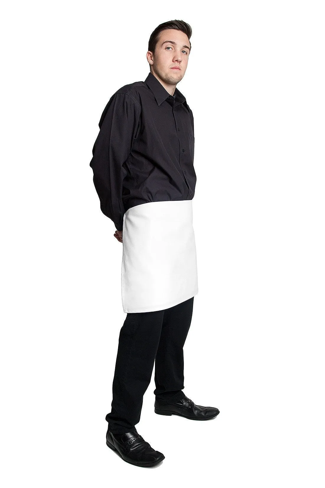 Fiumara Apparel White 4-Way Half Bistro Waist Apron 16 L X 28 W