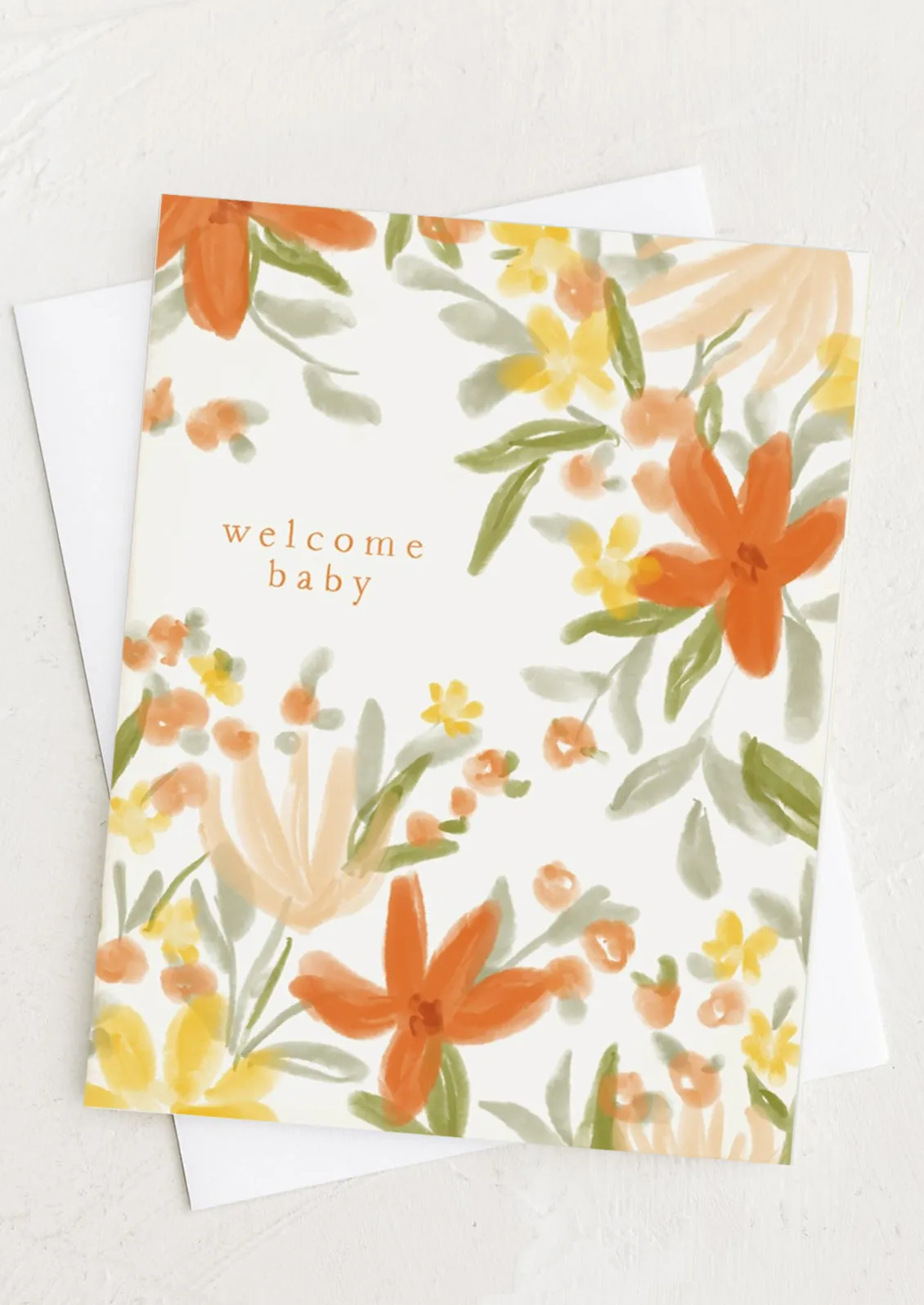 Floral Welcome Baby Card