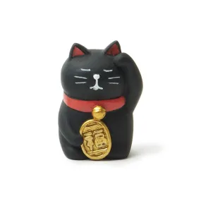 Fortune Cat Figurine - Black