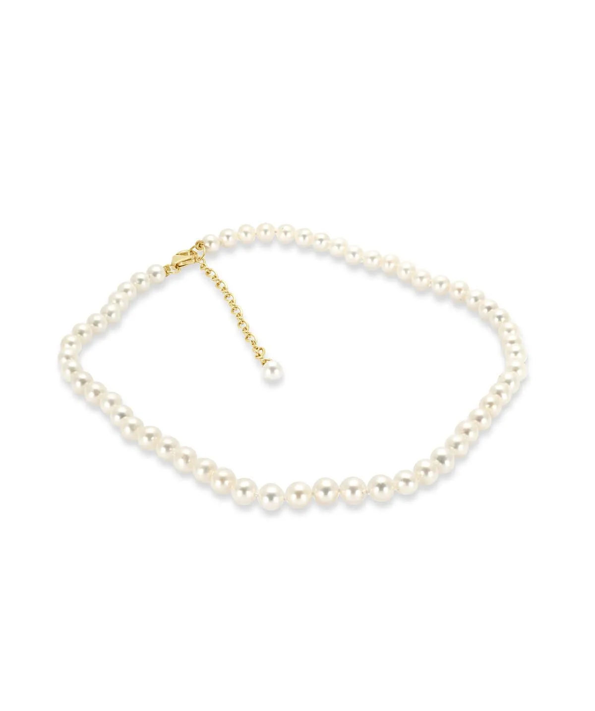 Freshwater Cultured Pearl Single Strand Necklace with 14K Yellow Gold Clasp