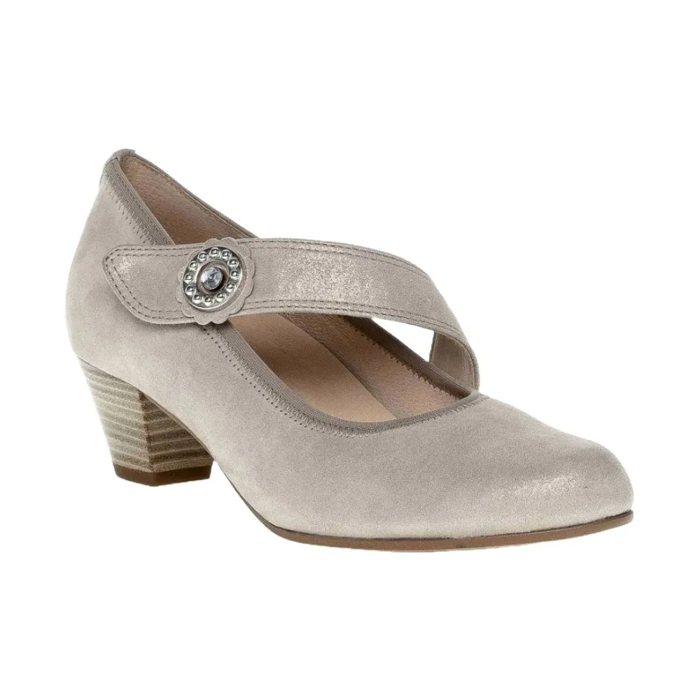 Gabor Women's 66.149.14 Mary Jane Pump - Metallic Beige