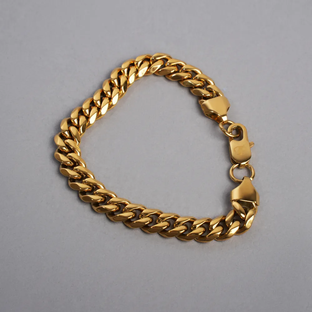 Gold Cuban Chain & Bracelet (8MM)