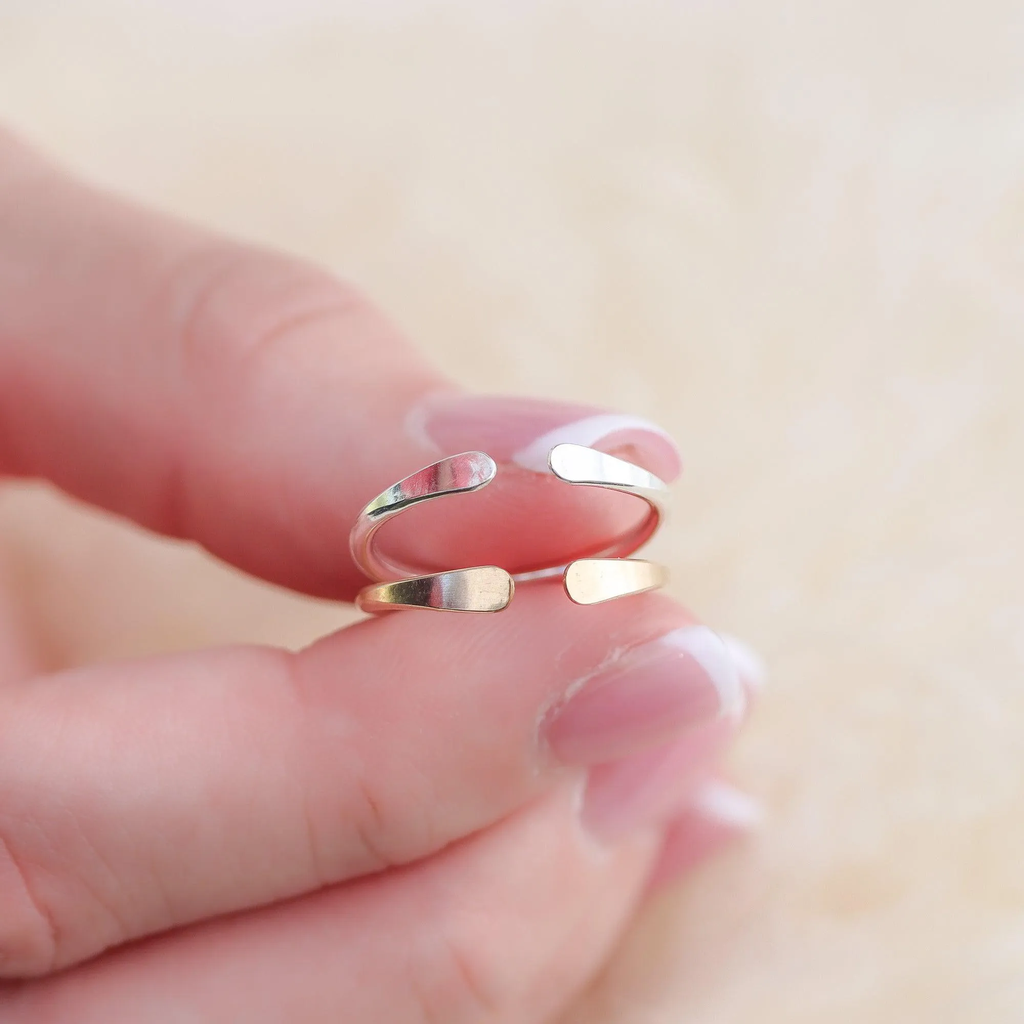 Gold Horseshoe Ring in Gold Fill