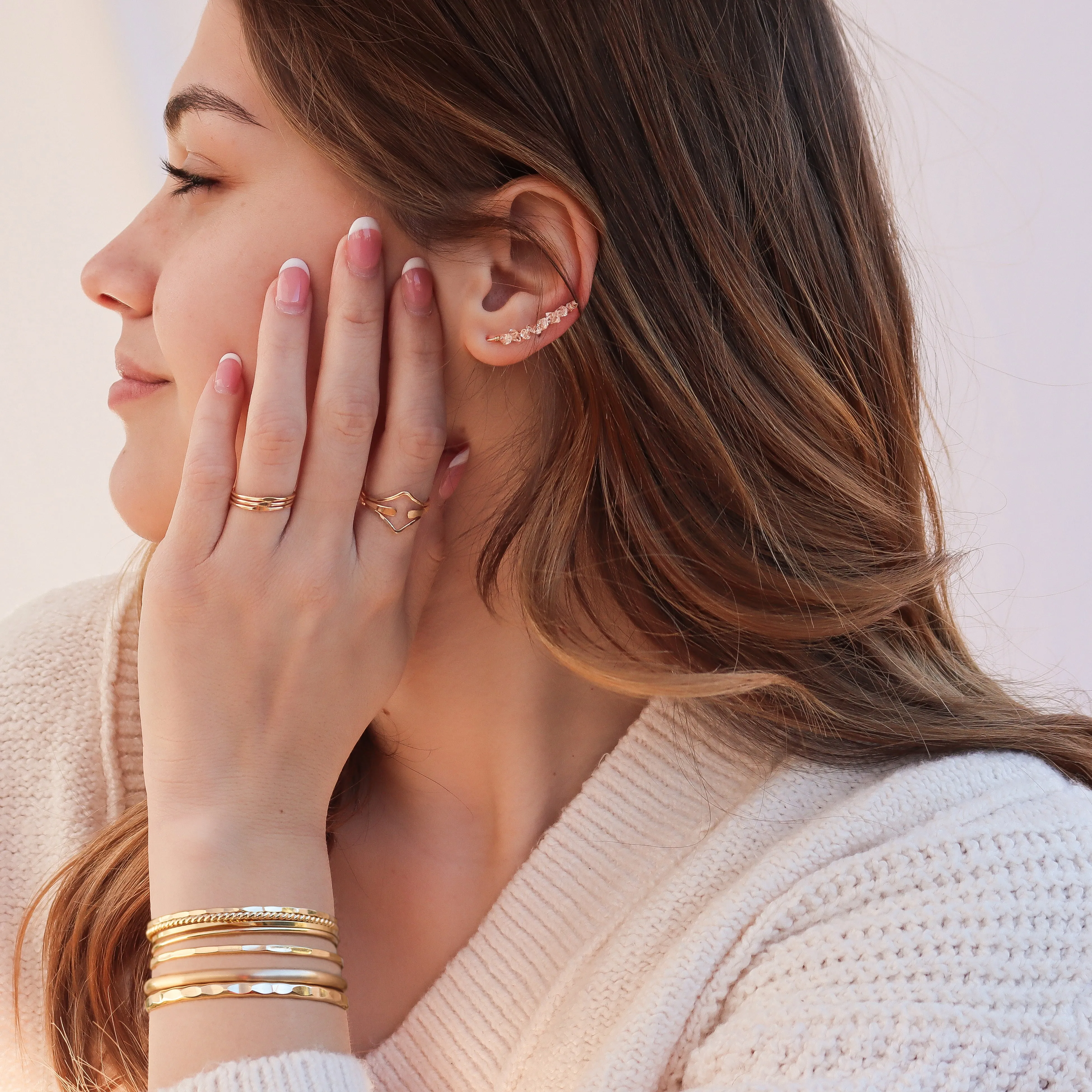 Gold Horseshoe Ring in Gold Fill