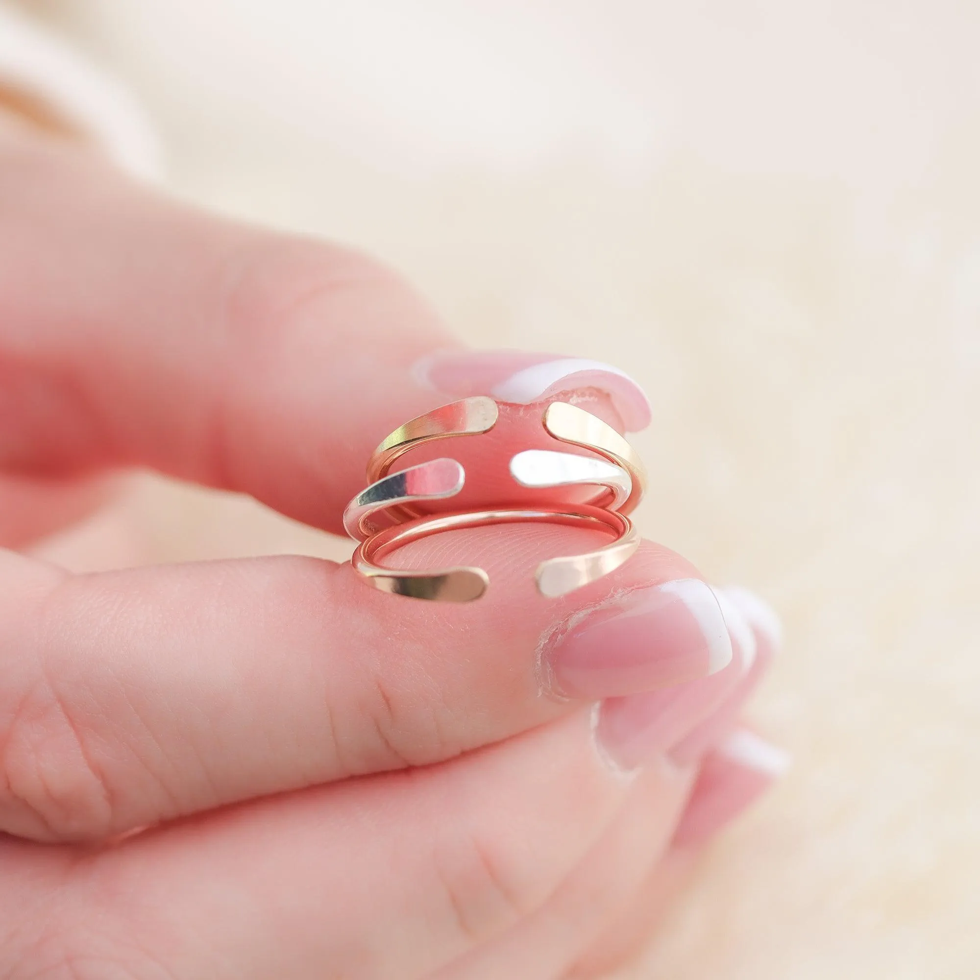 Gold Horseshoe Ring in Gold Fill