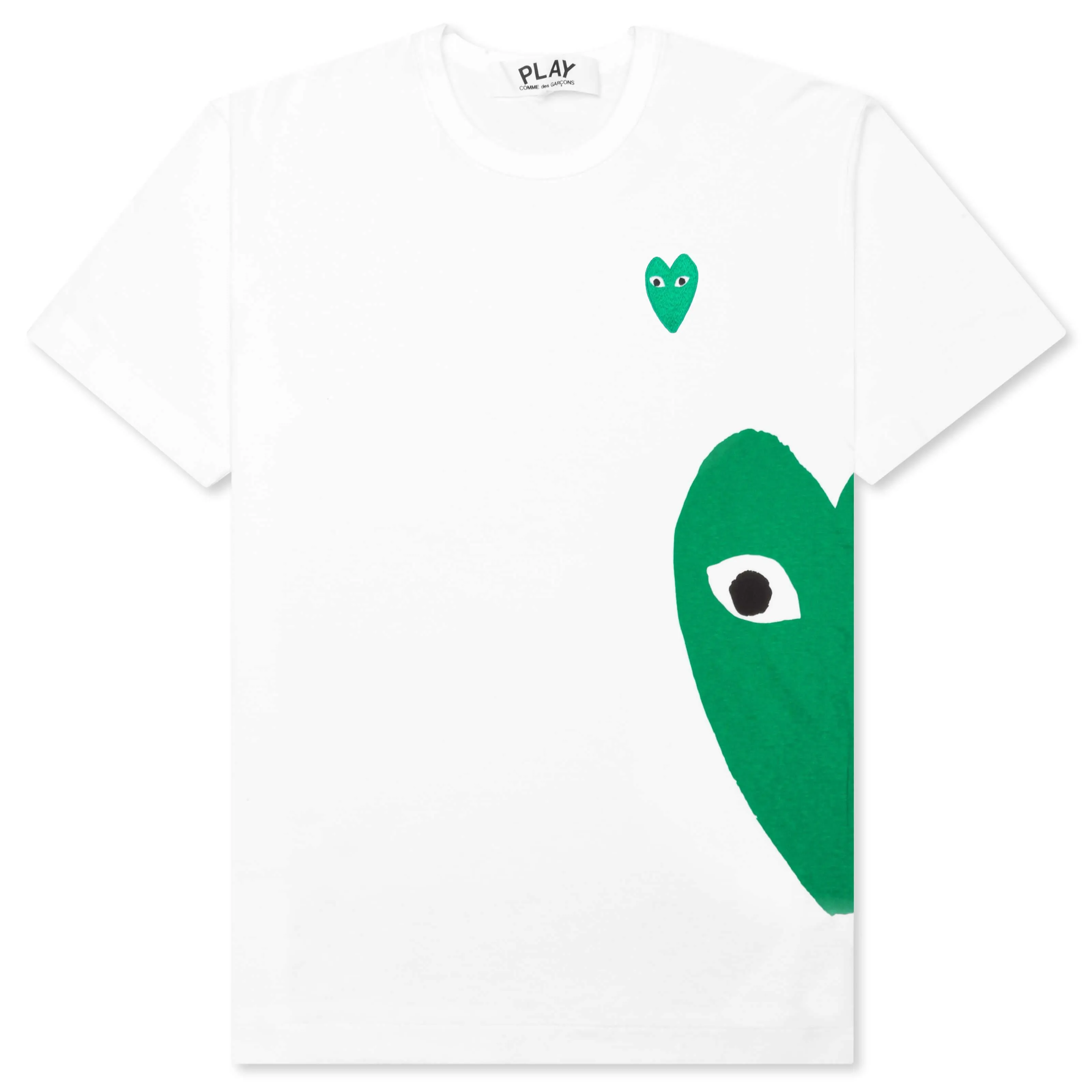 Green Emblem Heart T-Shirt - White